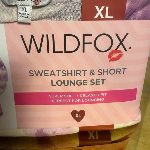 Wildfox Cozy Purple and White Pajama Set - Picture 3 of 4